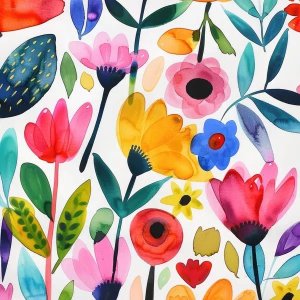Sac bento - Polyester fleur flashy