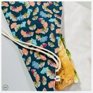 Emballage wrap RECTANGLE - Gingko vert