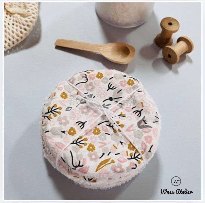 Lot Lingettes fleur roses