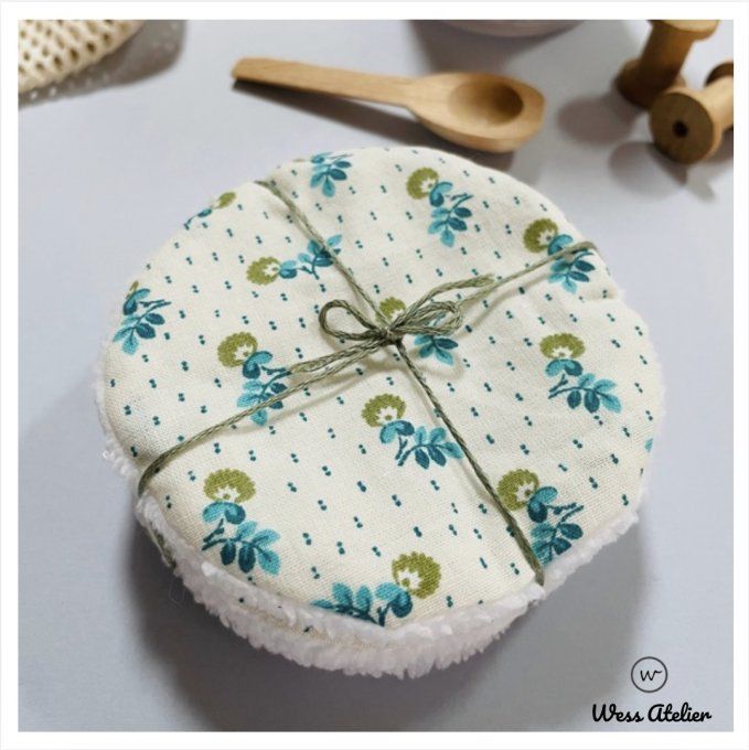 Lot Lingettes fleur kaki