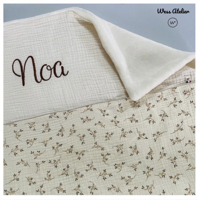 Couverture double gaze coton / polaire