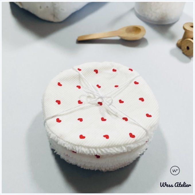 Lot Lingettes petits coeurs